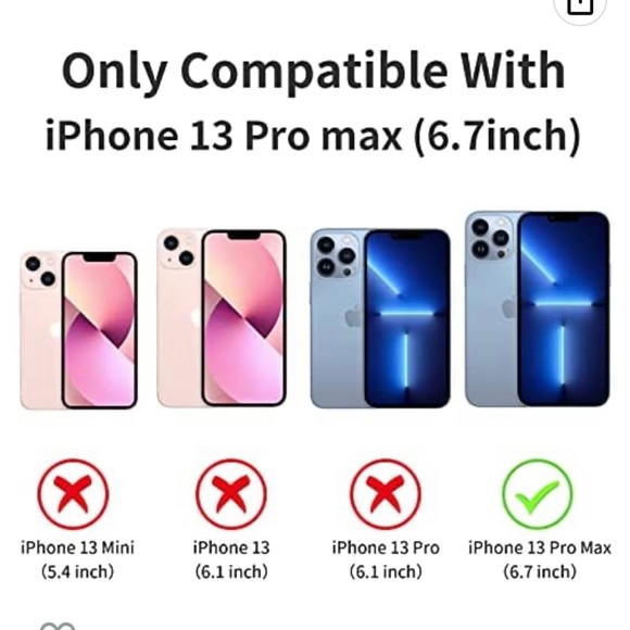 iPhone 13 Pro Max Case Screen Protector Clear Floral Soft Protective Cover Rose - Picture 3 of 7